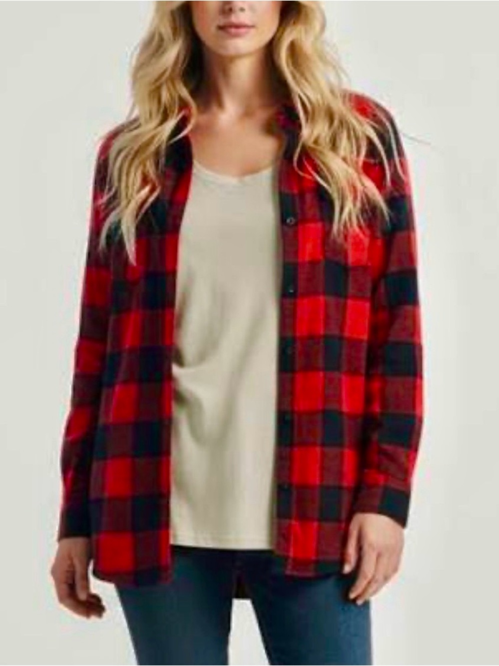 American Eagle Ahh-Mazingly Soft Red & Black Plaid Button-Down Shirt (NWOT)